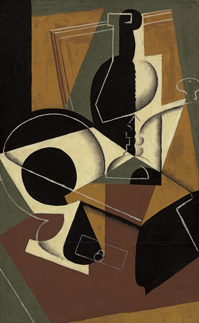 Coffee Grinder and Bottle by Juan Gris